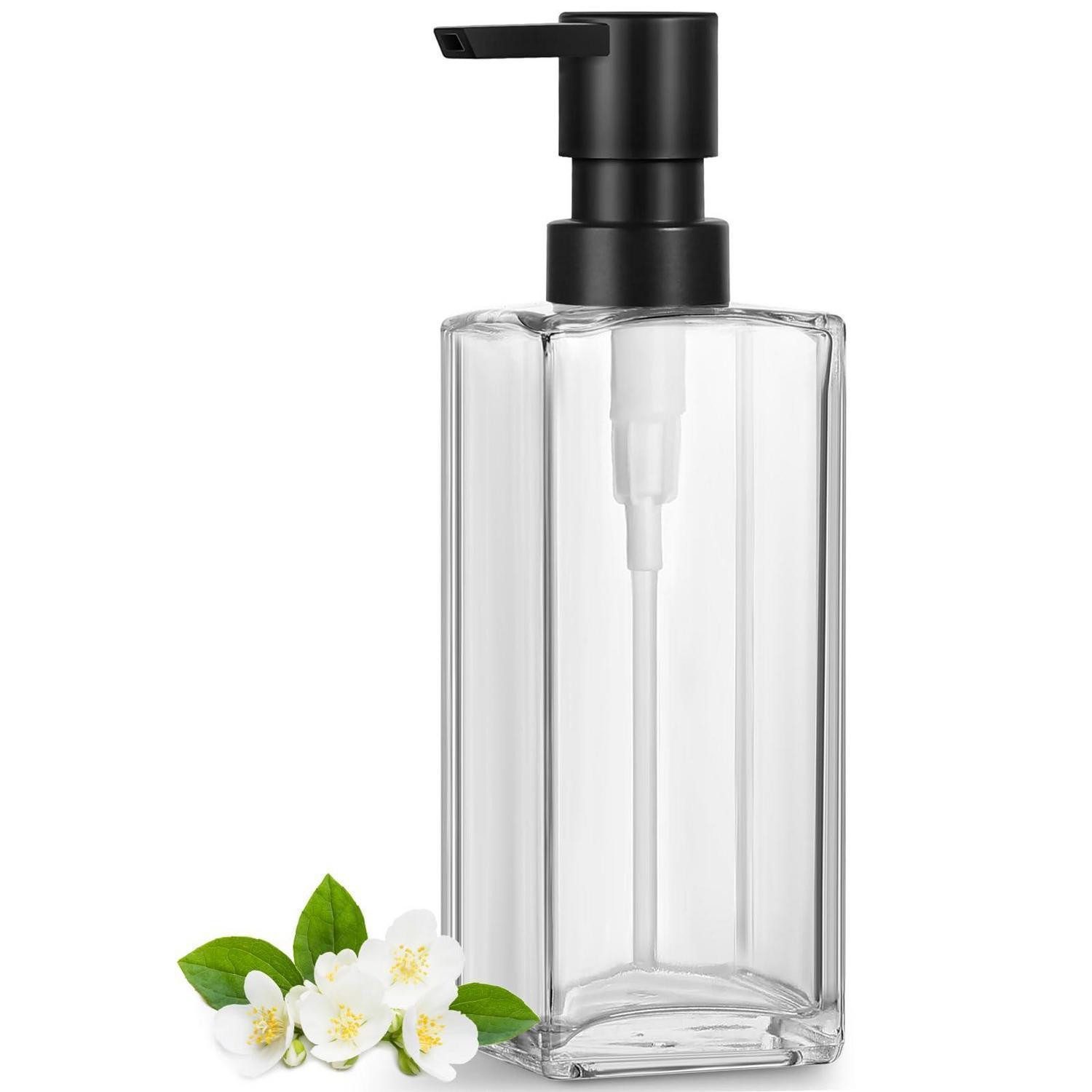 LuxusKollektion Seifenspender Seifenspender Glas Quadratisch 355ml