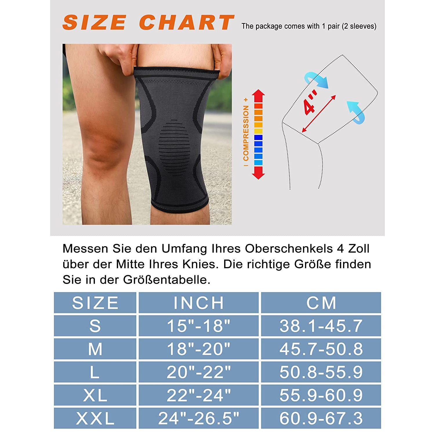 TUWENA Knieschutz Kniebandage Damen & Herren, Anti-rutsch Knieschoner Für Laufen, Sport