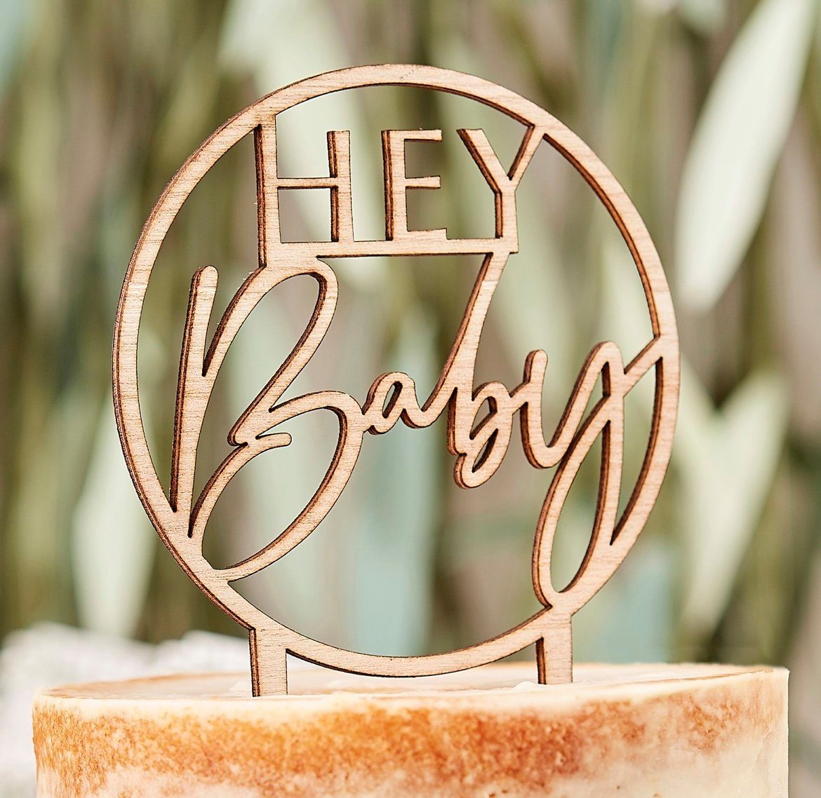 Ginger Ray Paar Ohrhänger Hey Baby Cake Topper Tortenaufsatz Babyparty Geburt Baby (1-tlg)