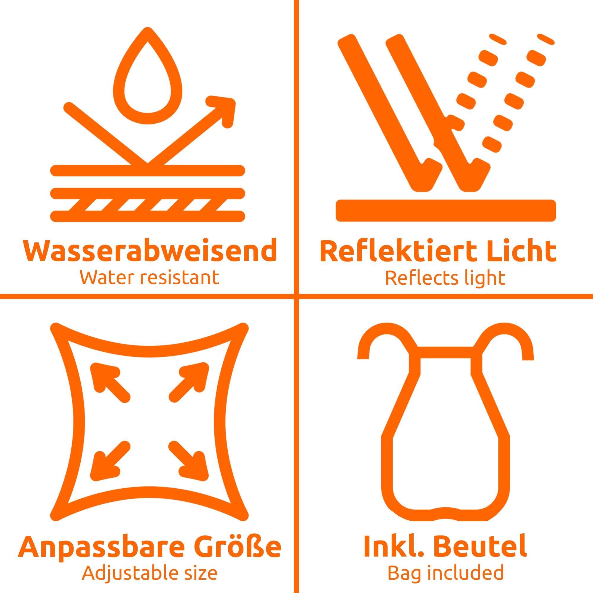 ECENCE Backpack Rain Cover 1x Rain Cover Backpack 15-35L in Black