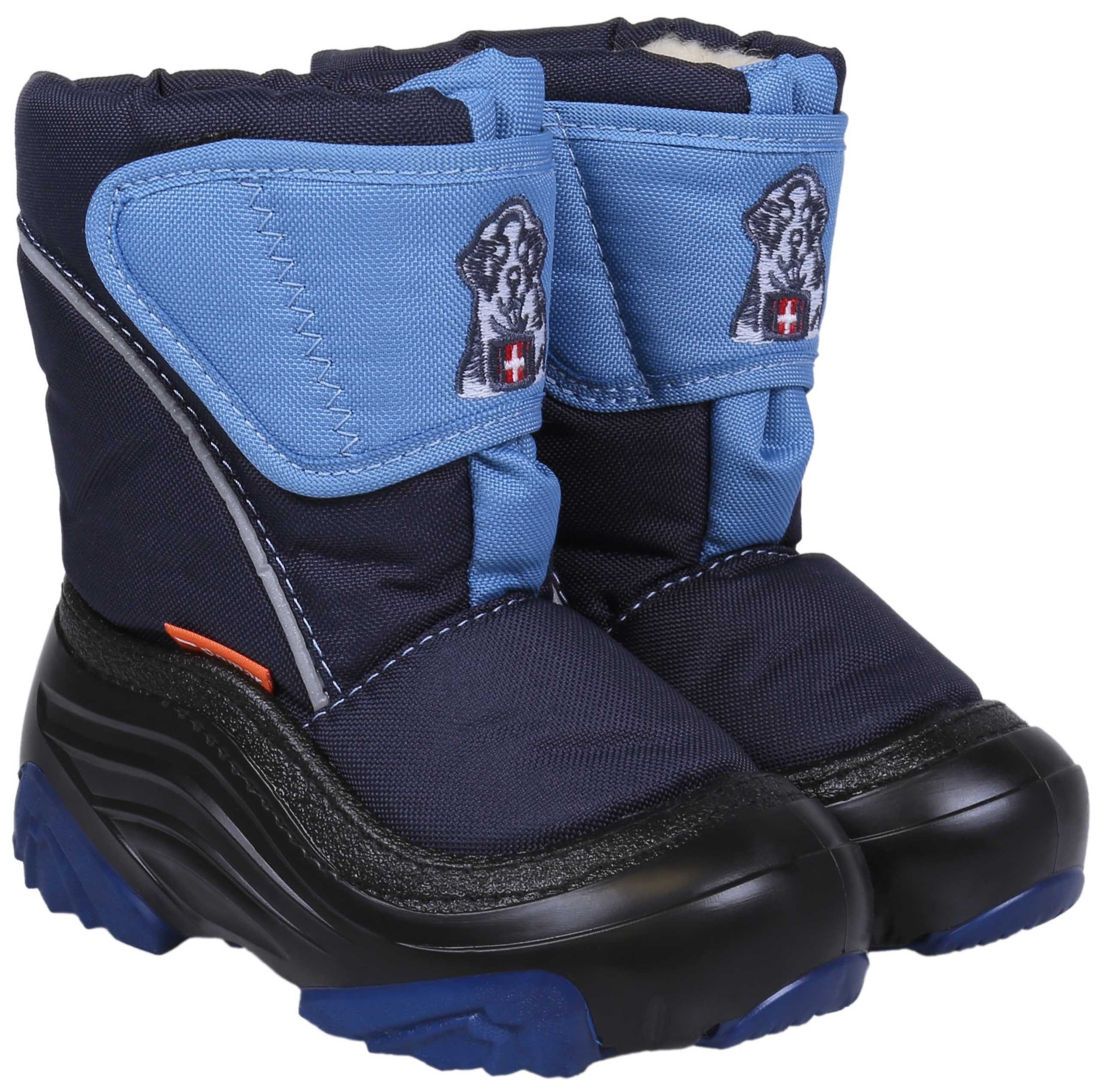 Demar Dunkelblau-blaue, gefütterte Kinder-Winterstiefel DOGGY DEMAR 20/21 EU Babystiefel