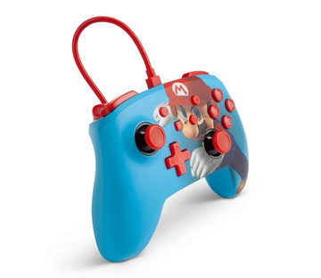PowerA Nintendo Switch Controller - Mario Punch Switch-Controller (Mario Punch, Kabelgebunden, Kabel abnehmbar, 2 Advanced Gaming-Tasten)