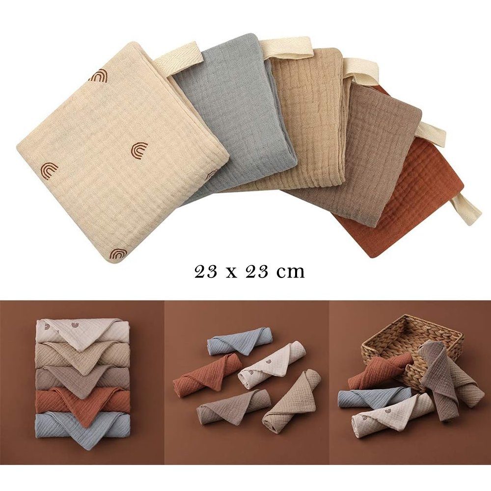 NUODWELL Spucktuch 5 Stück Musselintücher für Babys, Baumwolle bequem Handt günstig online kaufen