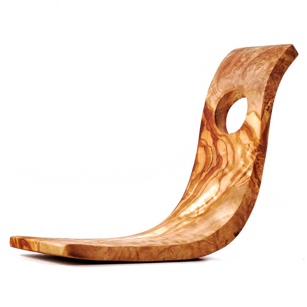dasOlivenholzbrett Weinflaschenhalter Flaschenhalter aus Olivenholz, S-förmig – Bild 5 von 5