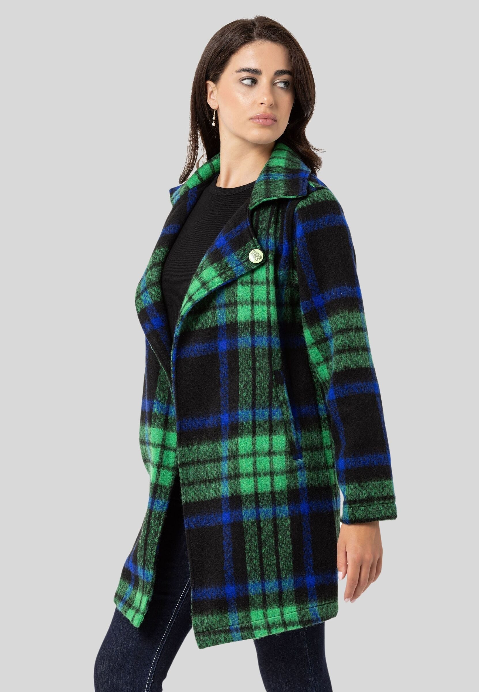 Cipo & Baxx Outdoorjacke Jacken im schicken Karo-Design
