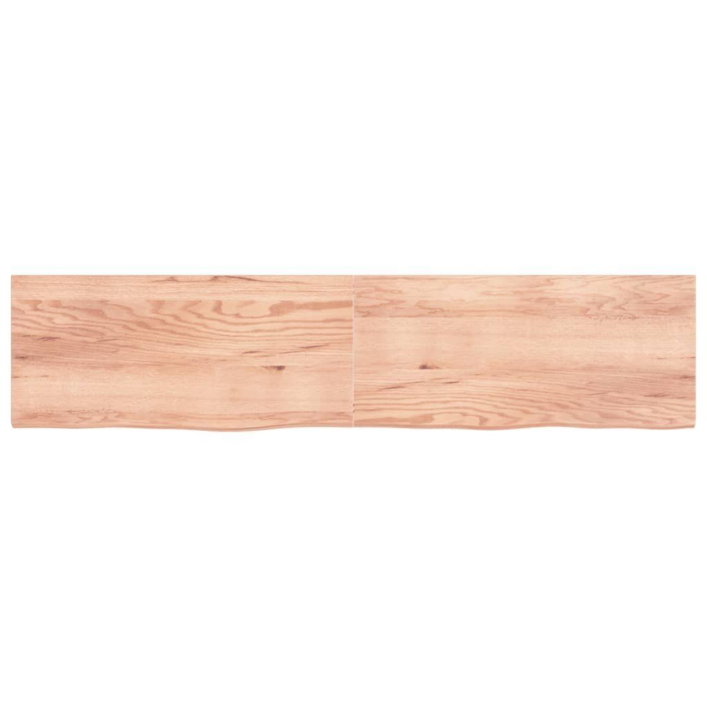 Tischplatte Massivholz Eiche furnicato 220x50x(2-4)cm Behandelt Hellbraun
