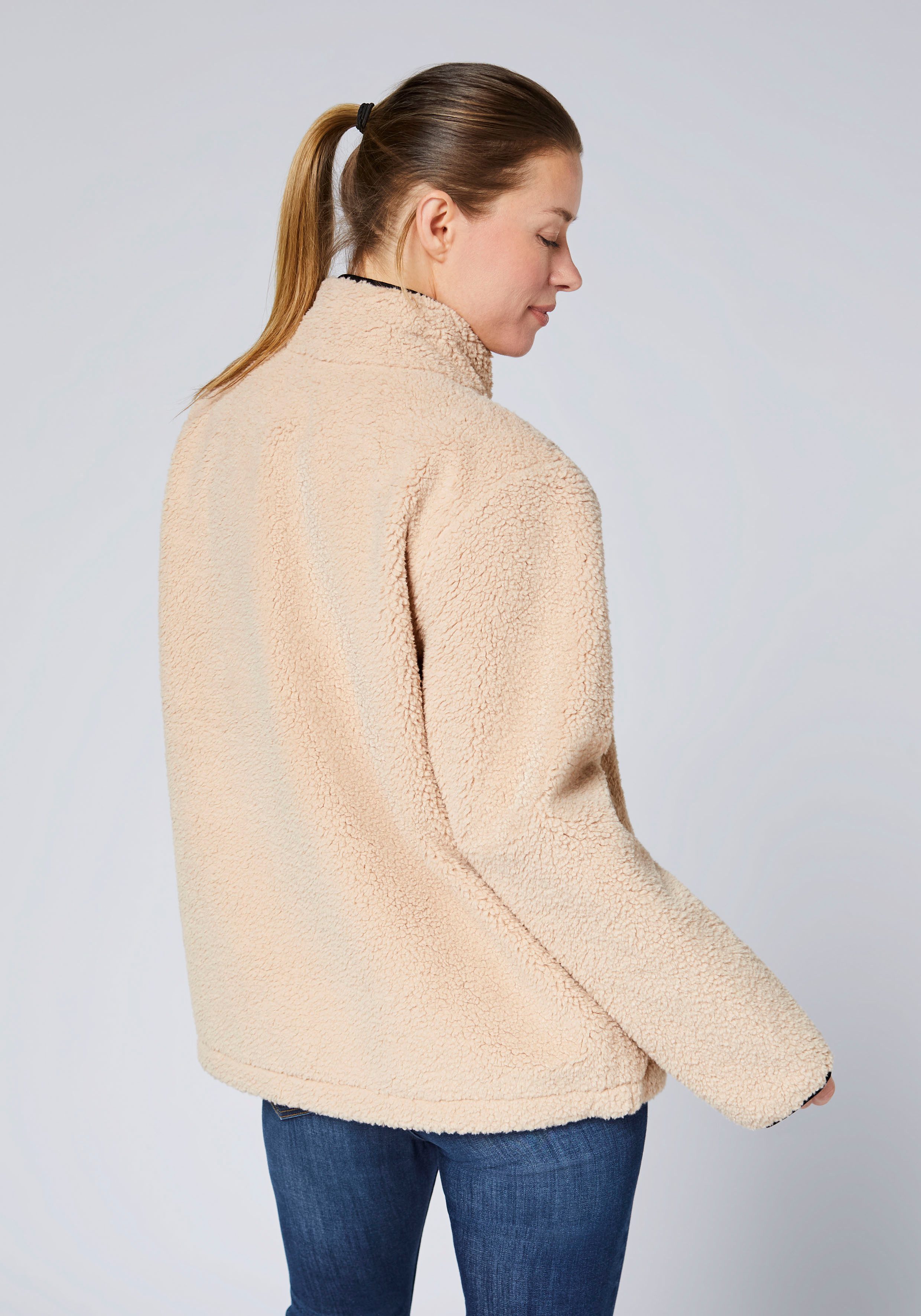 Chiemsee Fleecejacke mit hochschließendem Kragen, aus Polyester, in normaler Länge – Bild 4 von 5