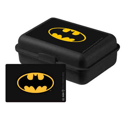United Labels® Lunchbox DC Comics Batman Brotdose - mit Trennwand Schwarz, Kunststoff (PP)