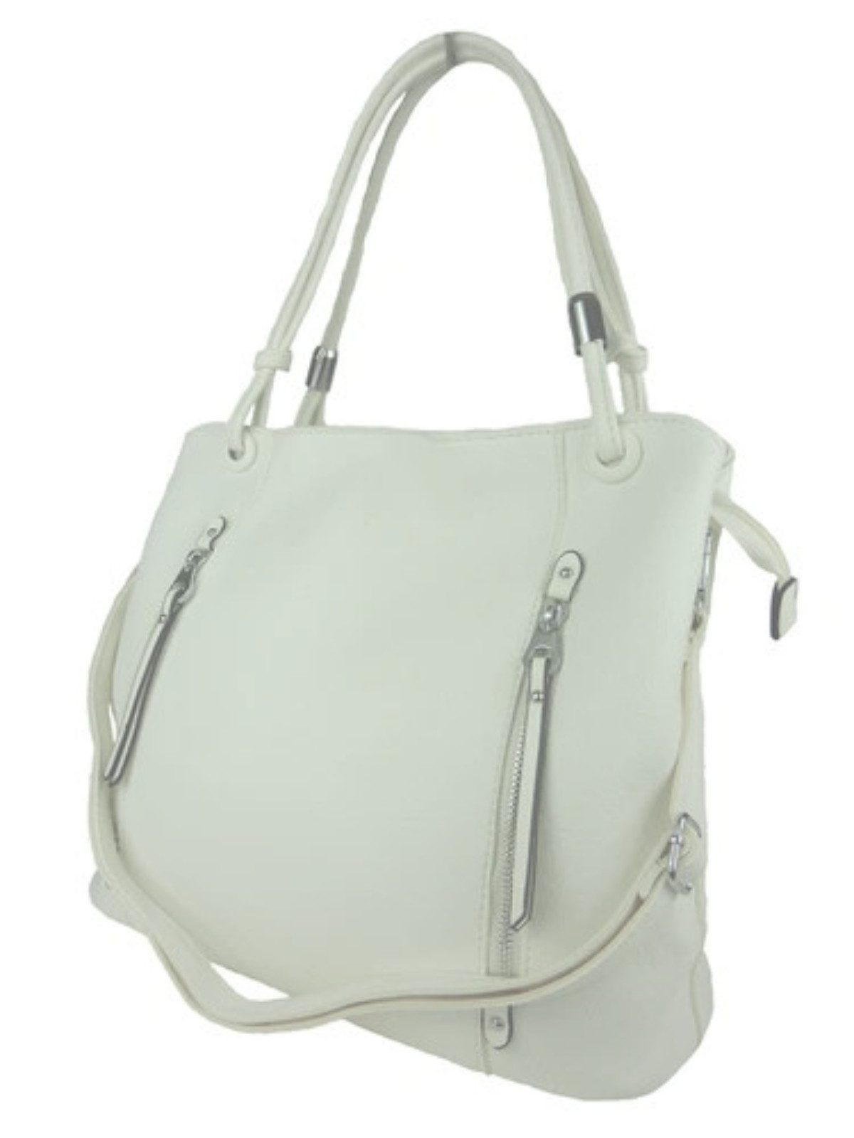 Taschen4life Handtasche Damen Schultertasche 4177-BB, geräumiges Hauptfach, mehrere kleine Fächer, Pastell-Farben