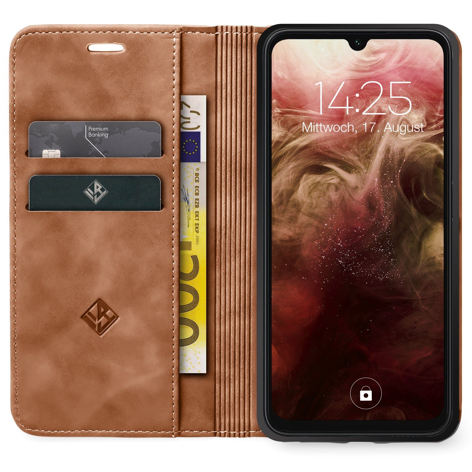 Tec-Expert Handyhülle Tasche Hülle für Xiaomi Redmi Note 8 6.3 Zoll, 6.3, Cover Klapphülle Case mit Kartenfach Fliphülle aufstellbar