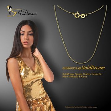 GoldDream Goldkette GoldDream Damen Colliers Halskette 45cm (Collier), Damen Colliers Halskette 45cm, 333 Gelbgold - 8 Karat, Farbe: goldfarb
