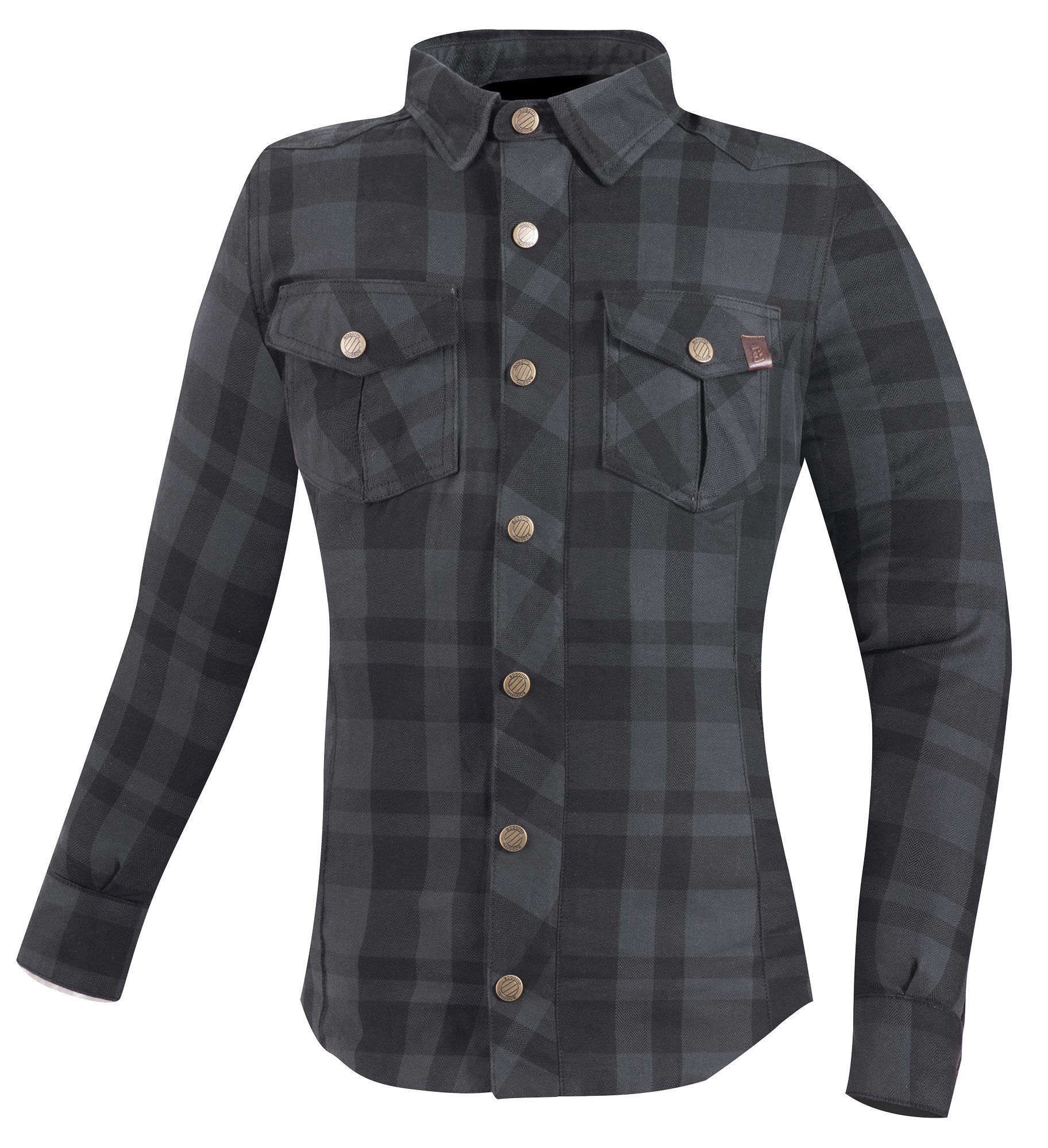 Bogotto Motorradjacke Forgewood Damen Motorrad Hemd protektoren weitenverstellbar