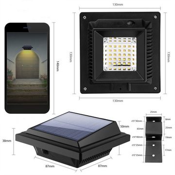 Home safety LED Dachrinnenleuchte 2Stk.25LEDs Solar Außenlampe, Lichtsensor