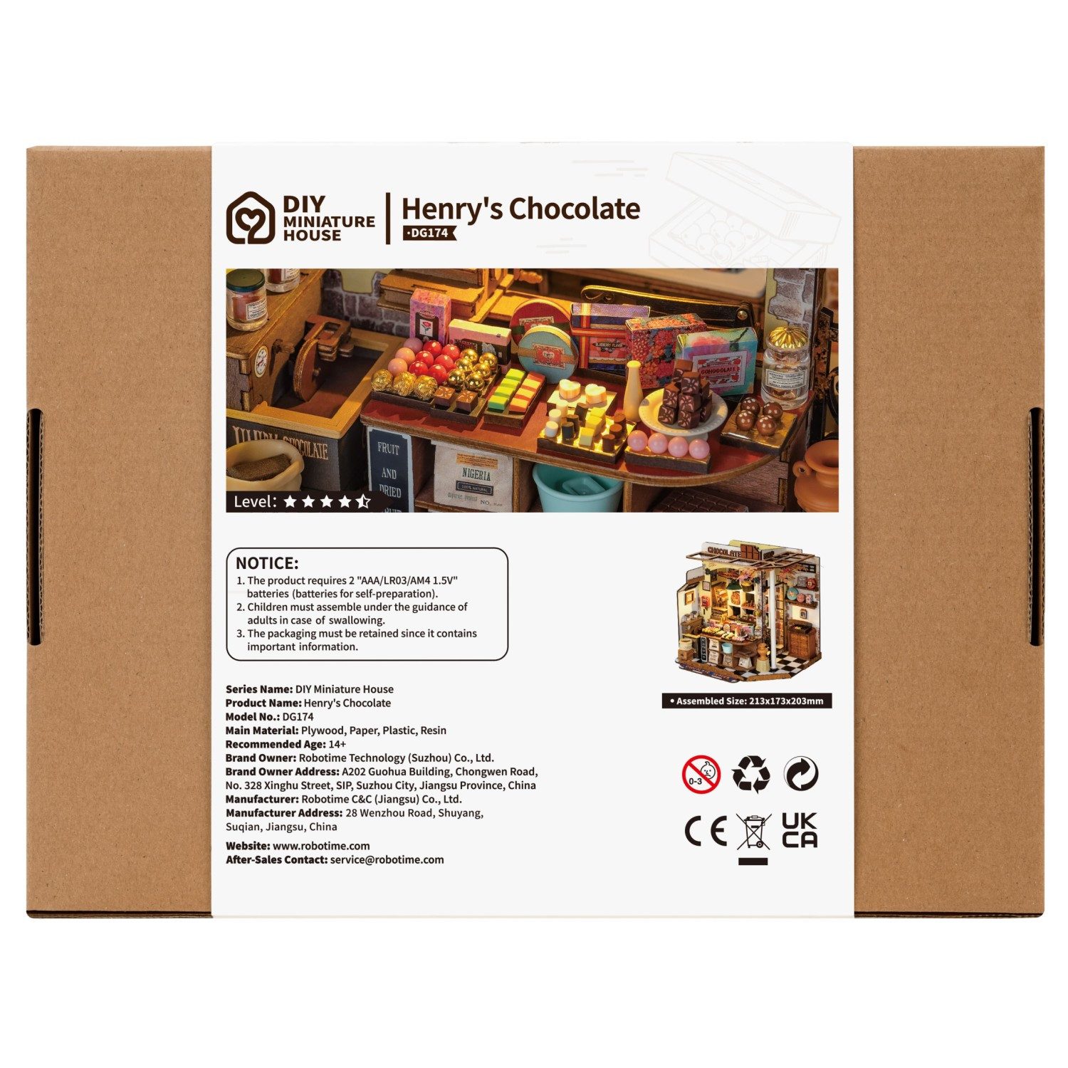 ROLIFE 3D-Puzzle DIY "Henry's Chocolate", 330 Puzzleteile