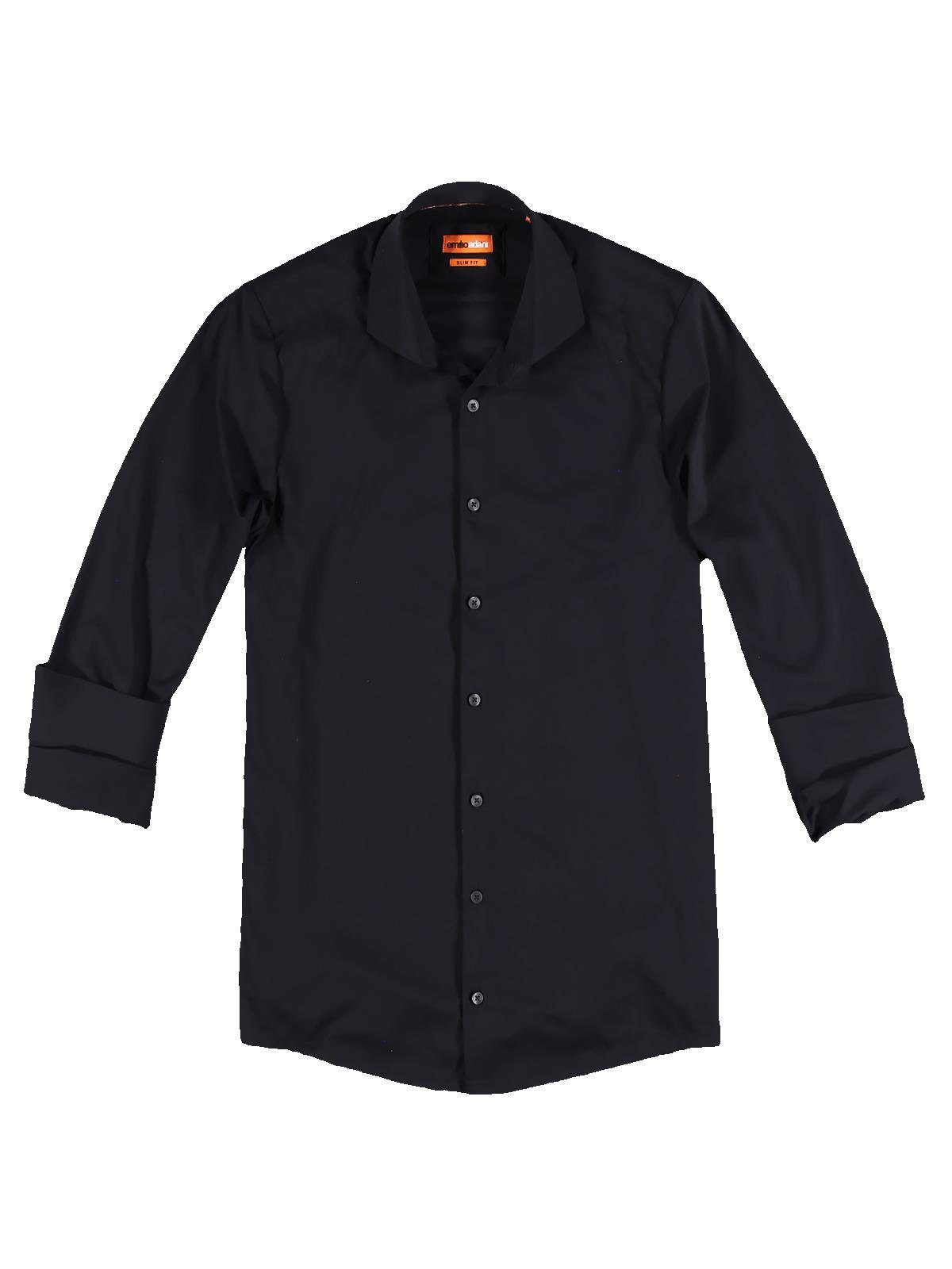 emilio adani Langarmhemd emilio adani Herren Funktions-Hemd Langarm, Schwarz