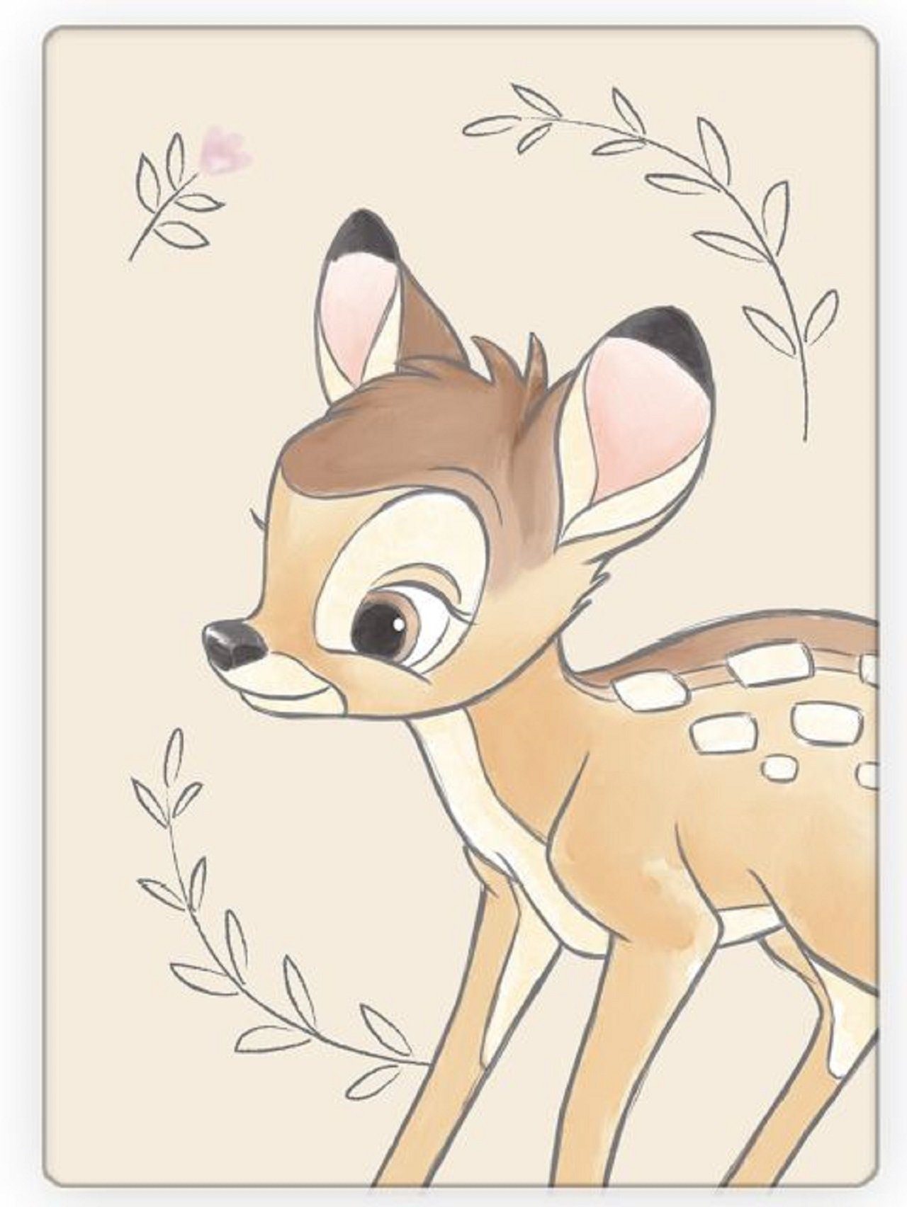 Wohndecke Disney Bambi Fleecedecke Schmusedecke Kuscheldecke x cm, Disney 100 140