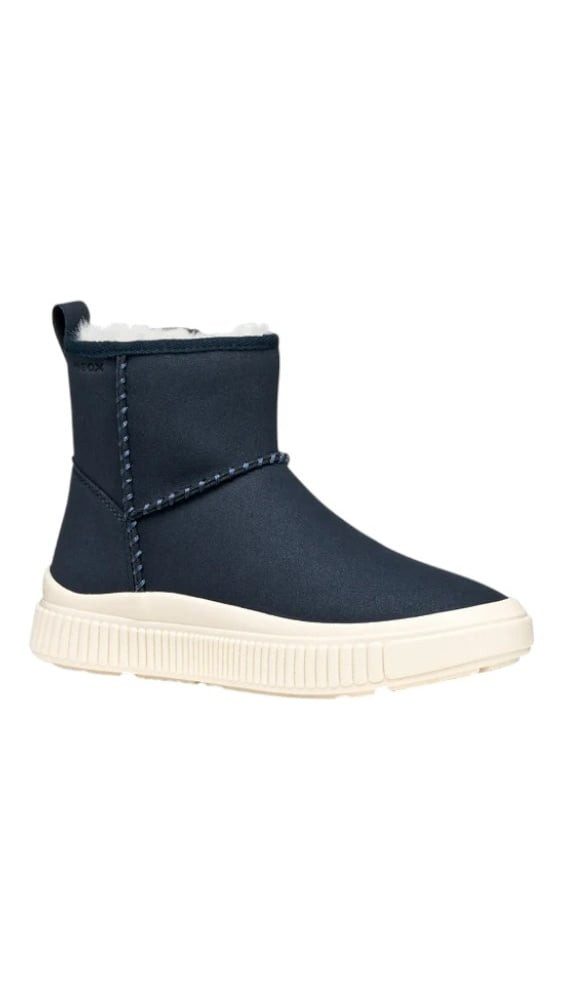 Geox Stiefelette Laquinny A (Veloursleder, warmes Innenfutter) navyblau Winterstiefel