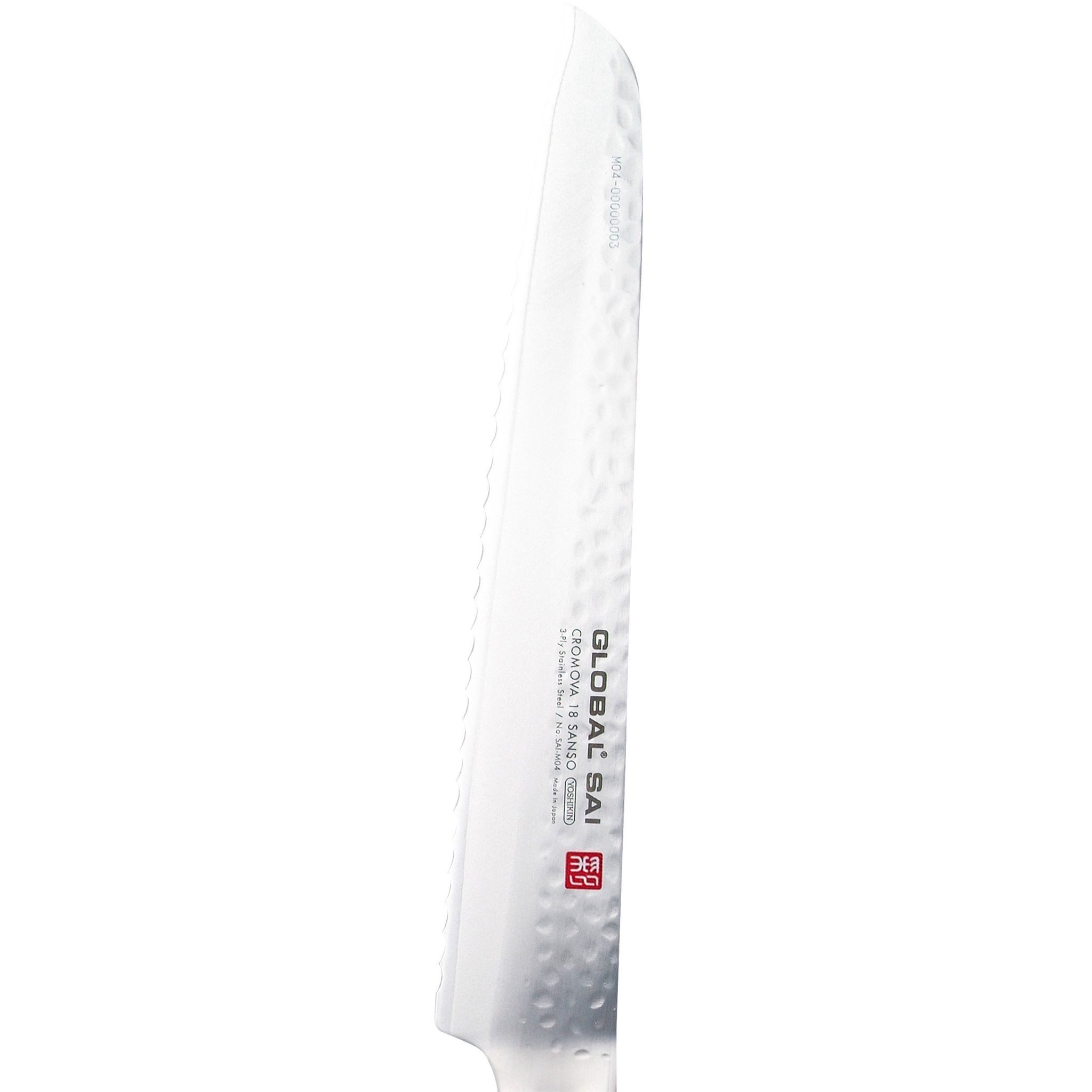 GLOBAL Brotmesser SAI Brötchenmesser 17 cm SAI-M04