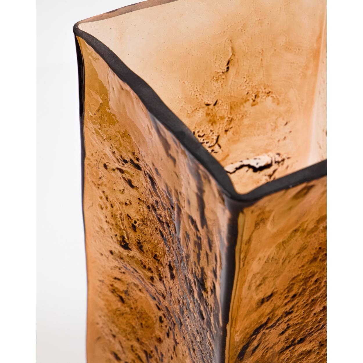 House Doctor Dekovase Vase Square Amber (16x16x30cm)