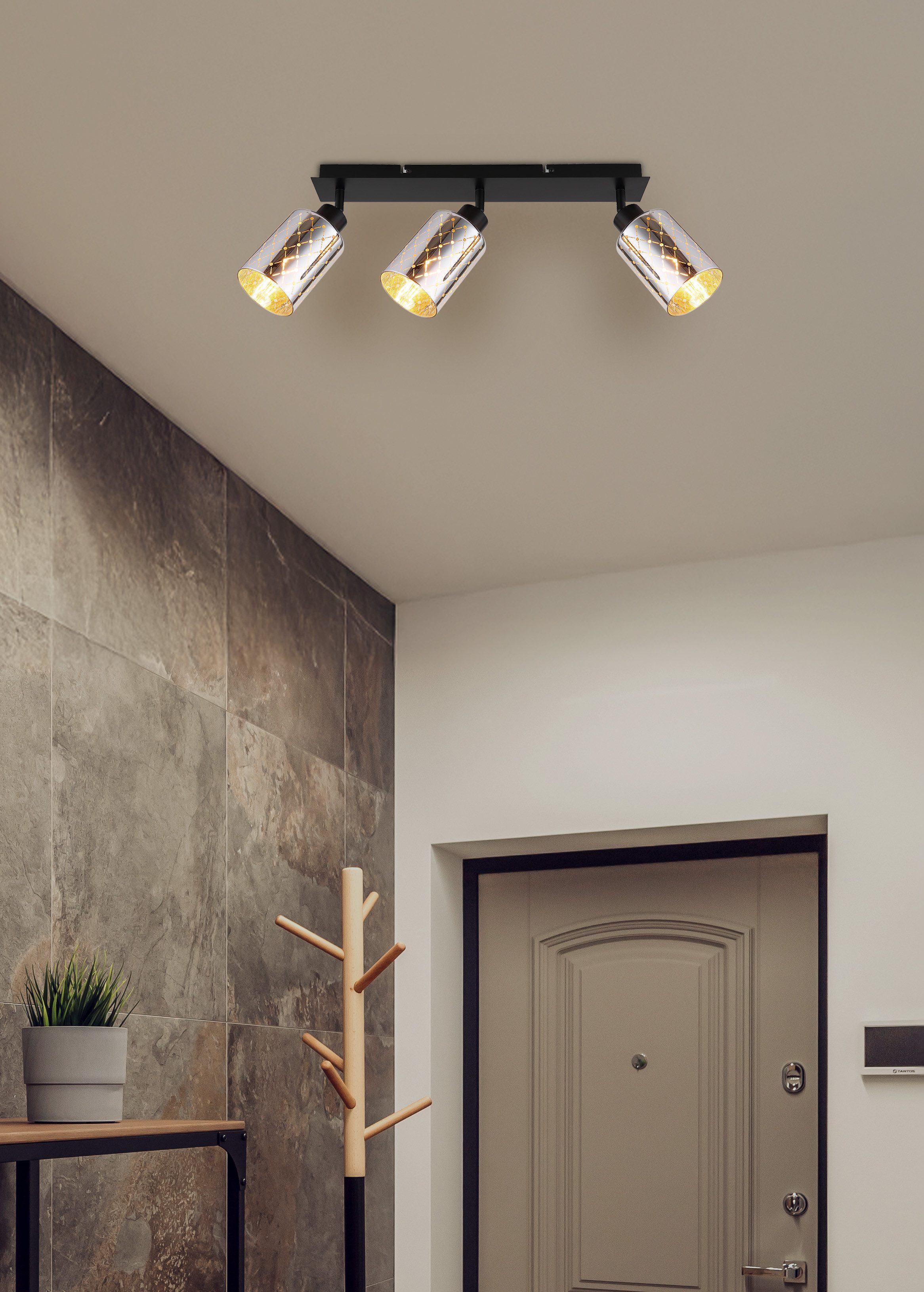 GLOBO LIGHTING Deckenstrahler ALONSO, ohne Leuchtmittel, Spot Deckenspot Flur Schlafzimmer Wohnzimmer