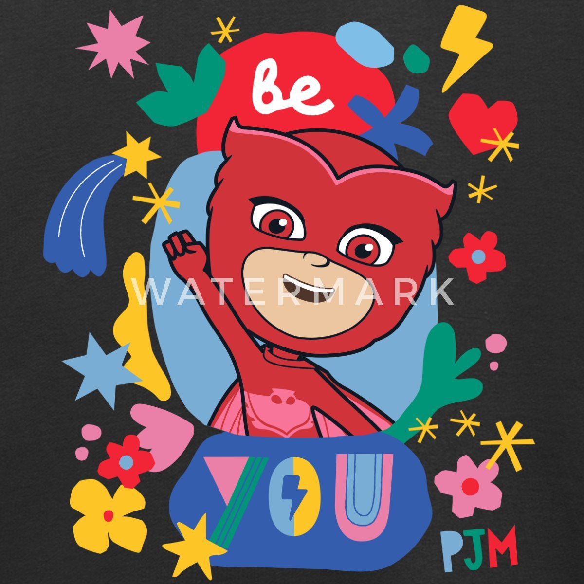 Spreadshirt Sweatshirt PJ Masks Owlette Slogan Be You Sei Du Selbst Kinder Premium Pullover (1-tlg)
