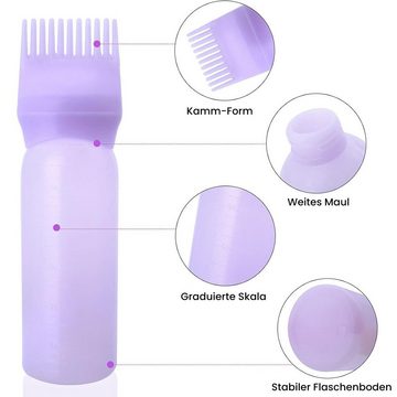 MAGICSHE Sprühflasche 2 Stück Applikatorflaschen mit graduiert, 180ml,Applikatorpinsel für Haarfärbeflaschen