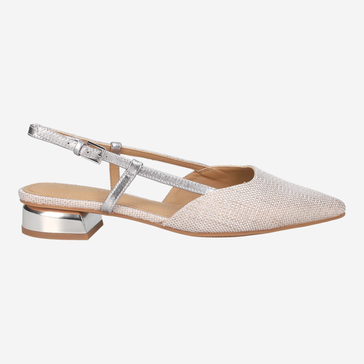 Maripé ARIZONA V.5 SILVER, Peeptoes & Slingpumps in Beige für Damen Peeptoepumps