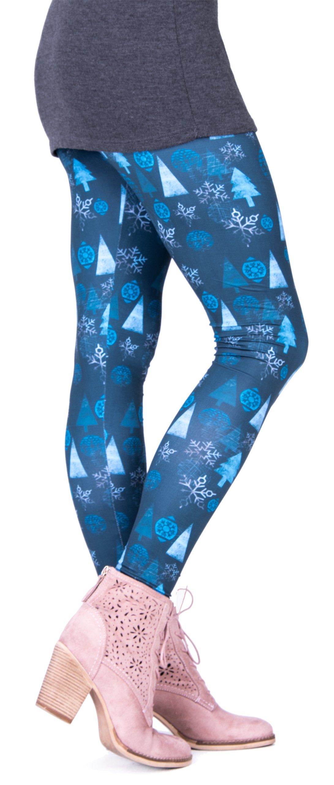 cosey Leggings Christmas-Line Leggings in verschiedenen Motiven (Einheitsgröße XS-L) Winter Symbole (D08)