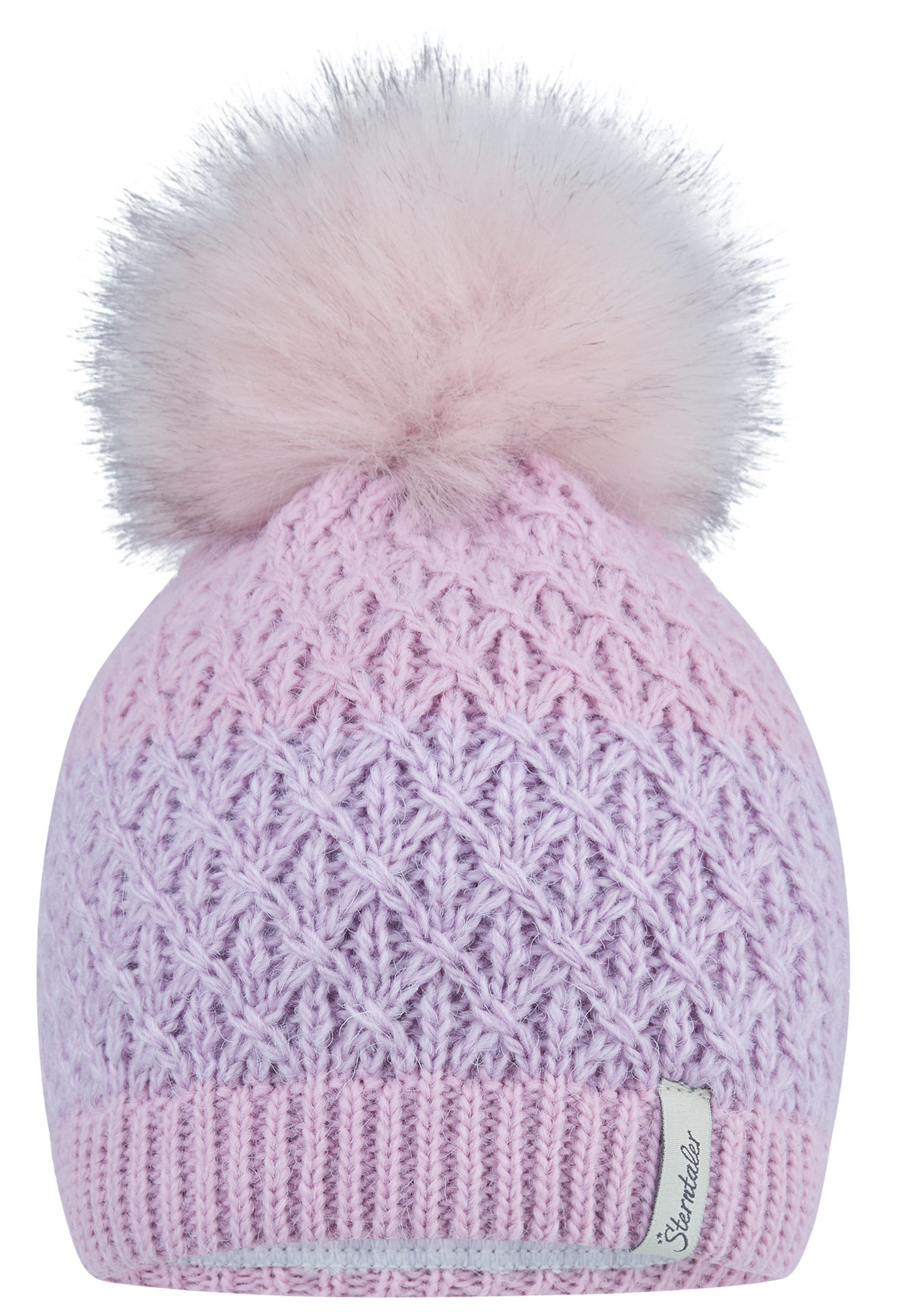 Sterntaler® Strickmütze Strickmütze Fellpompon (1-St)