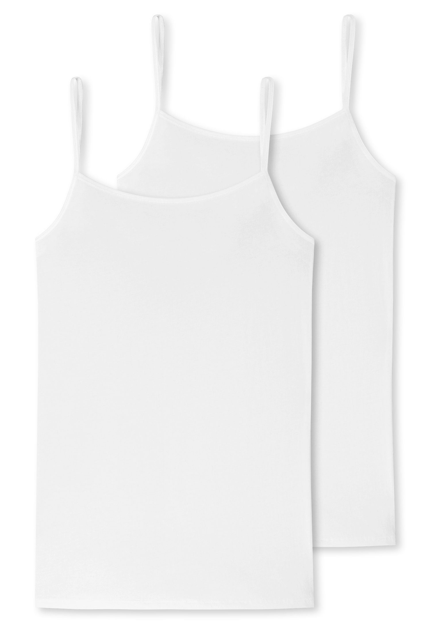 Schiesser Spaghettitop 95/5 (2er Pack) schmale Träger, Single-Jersey Qualität, Cotton-Mix