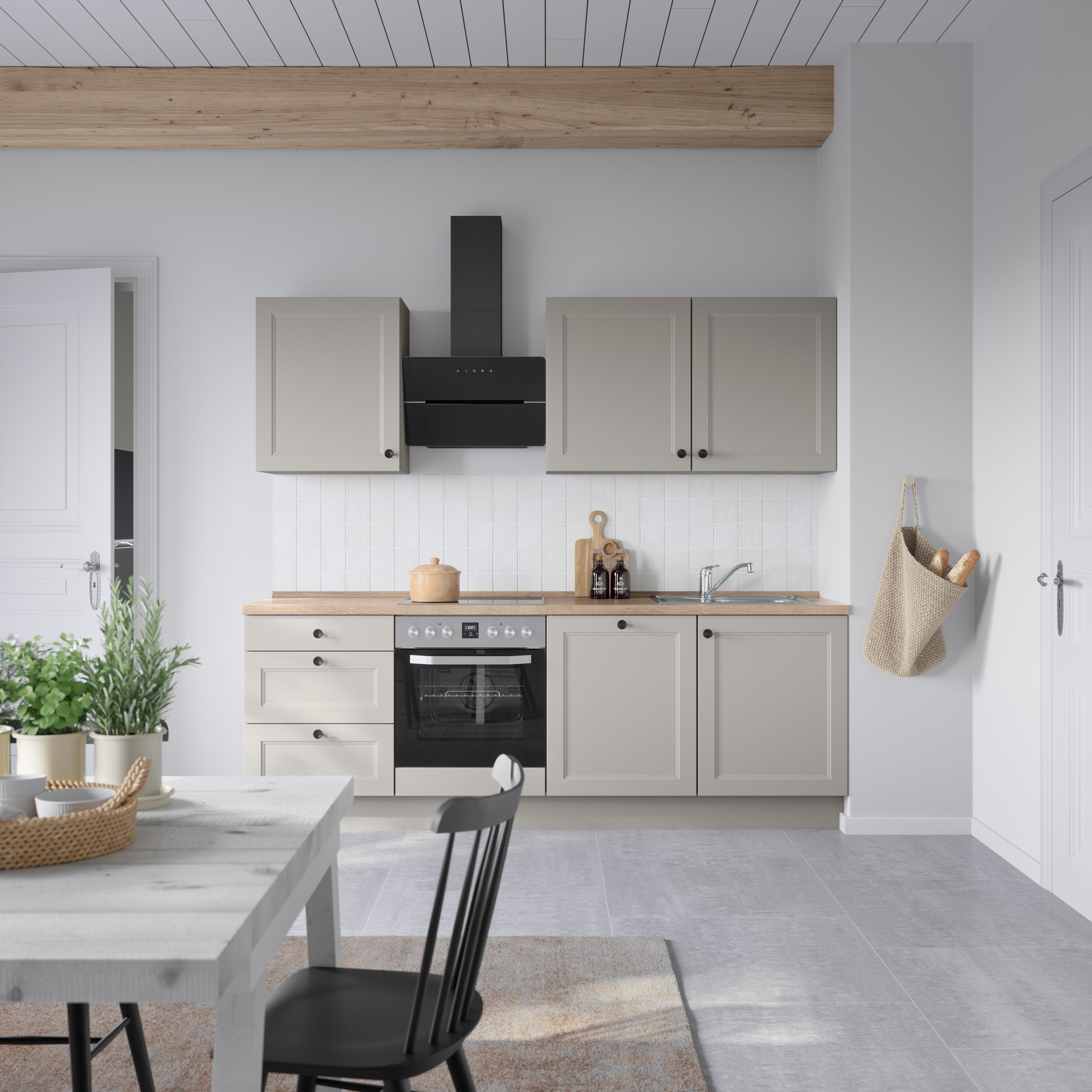 nobilia® Küchenzeile "Cascada II", NEU: individuell anpassbar mit gratis Profi-Beratung, vormontiert, Breite 240 cm, Ausrichtung wählbar, wahlw. mit E-Geräten