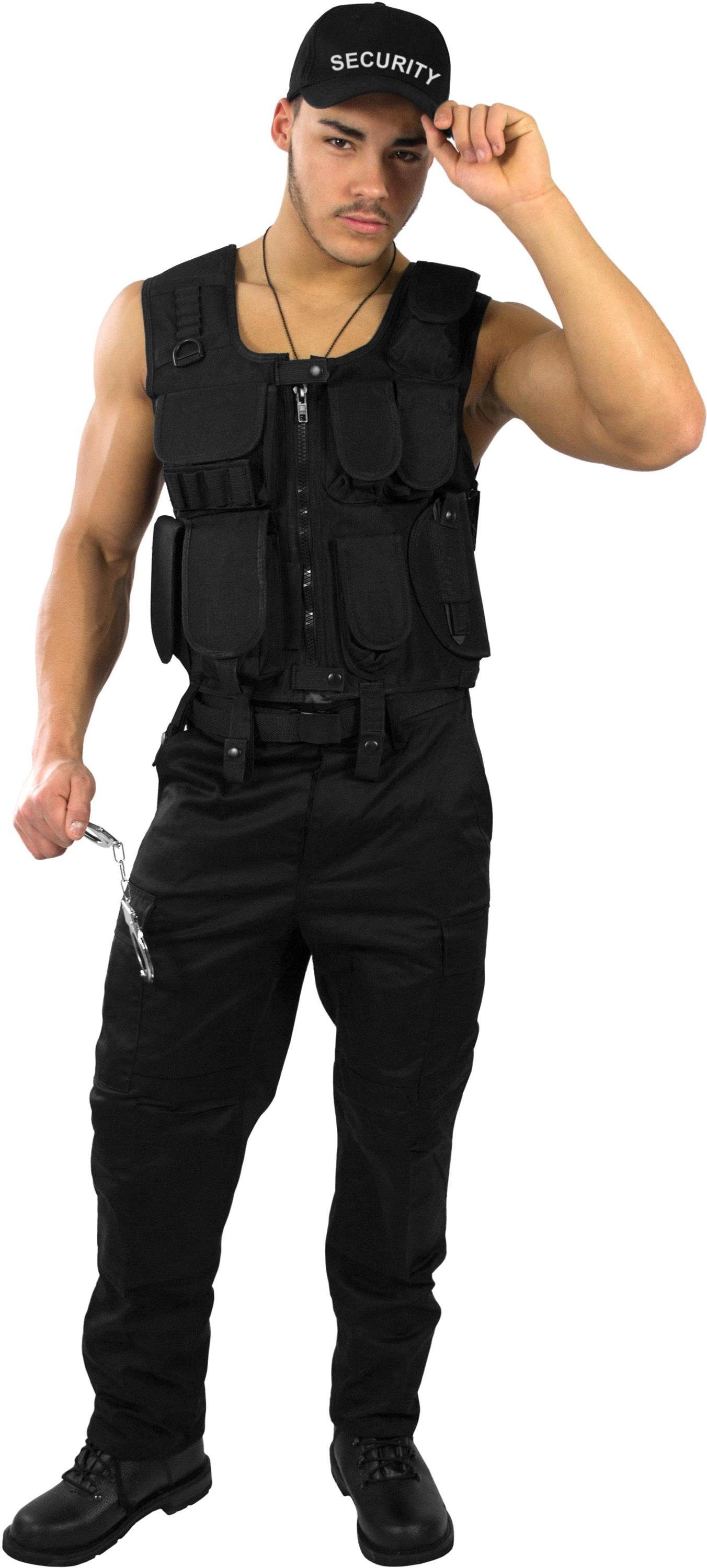normani Polizei-Kostüm SWAT/Police/Security Karneval Kostüm, Agentenkostüm Verkleidung SWAT FBI POLICE SECURITY Faschingskostüm