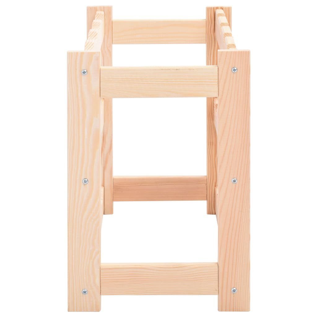 furnicato Weinregal aus Massivholz 43 x 25 x 38 cm Naturfarbe, 1-tlg.