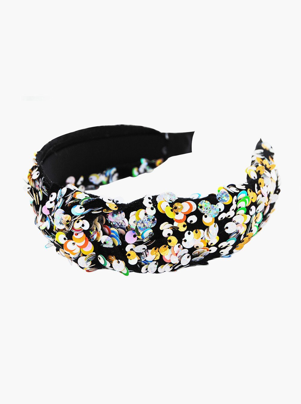 axy Haarreif Breiter Haarreif mit Pailletten und Knoten, Wunderschön Damen Haarreif Haarband Stirnband Haarreifen