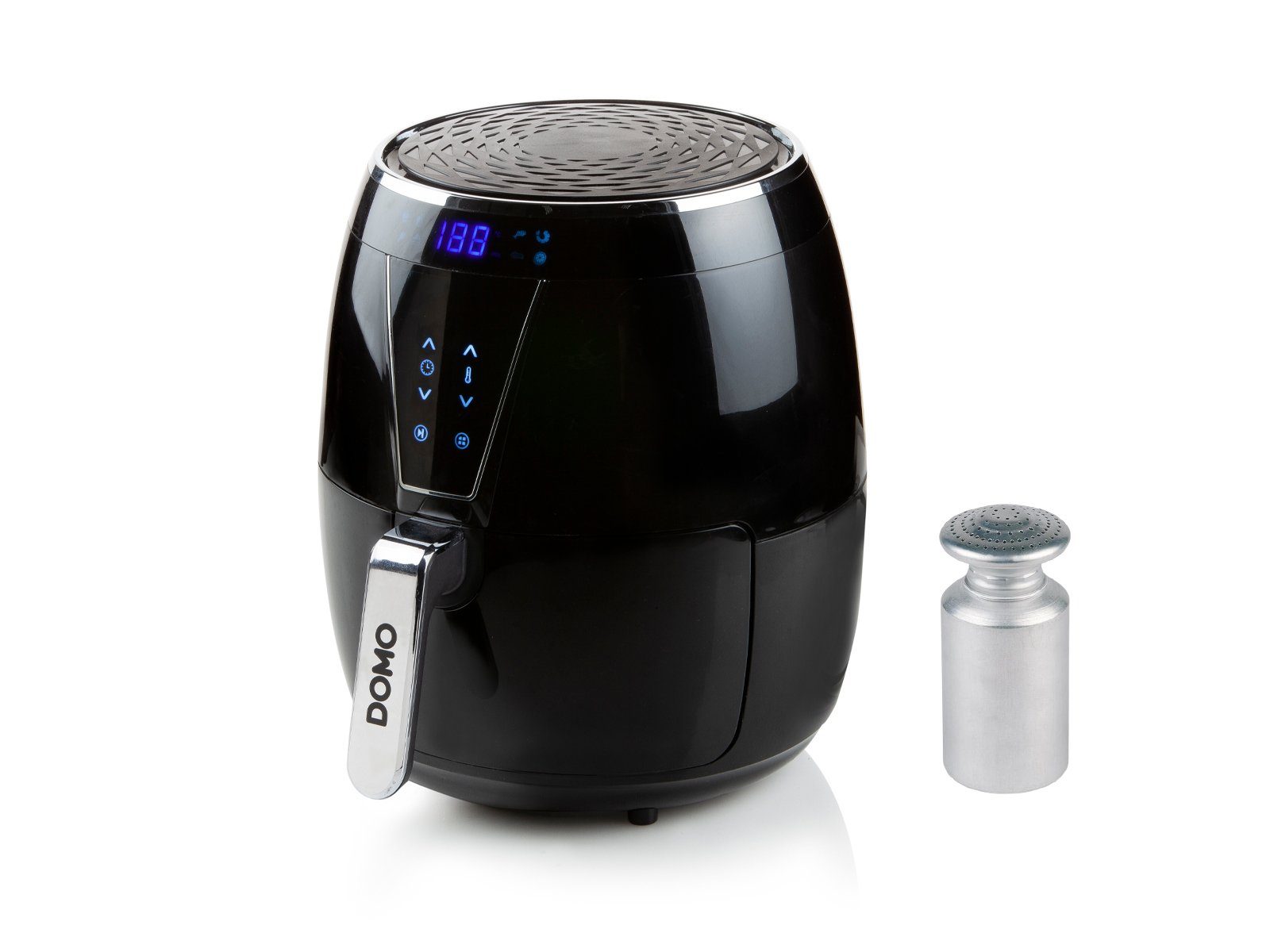 Domo Heißluftfritteuse, 1500 W, große XXL 4 Ltr. Fritteuse Pommes frittieren ohne Öl - mit Salzstreuer