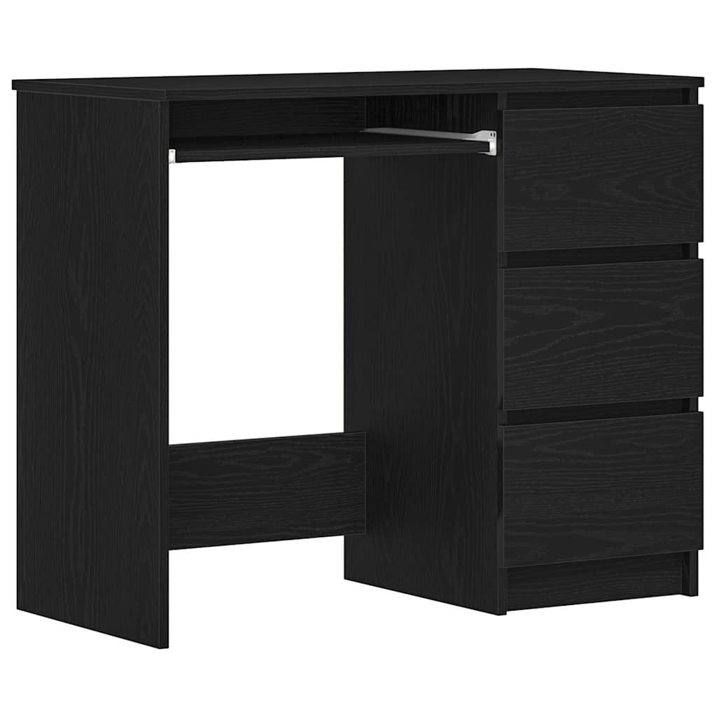 vidaXL Schreibtisch Schreibtisch Schwarz Eichen-Optik 90x45x76 cm Holzwerkstoff