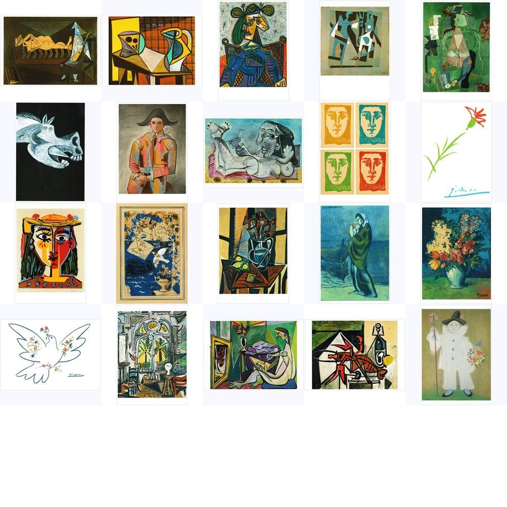 Postkarte Kunstkarten-Topseller-Set Pablo Picasso