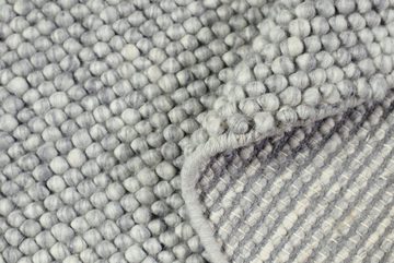 Teppich Ainhoa, handgewebt, Wolle, LeGer Home by Lena Gercke, rund, Höhe: 14 mm, 120cm, einfarbig, Handweb Teppich, Wohnzimmer, Schlafzimmer, Esszimmer