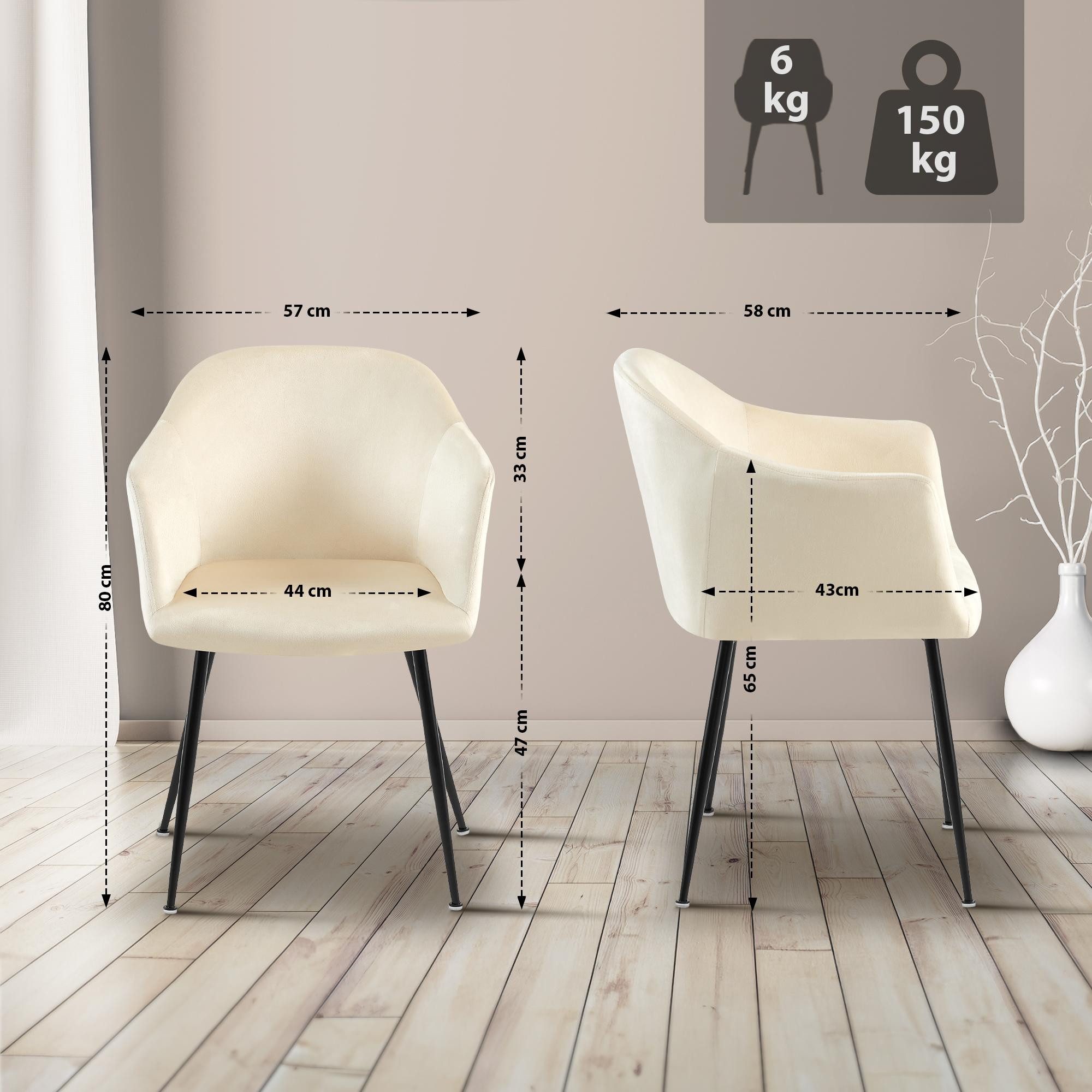 CLP Esszimmerstuhl Jaysie, Polsterung mit Samtbezug, günstig online kaufen