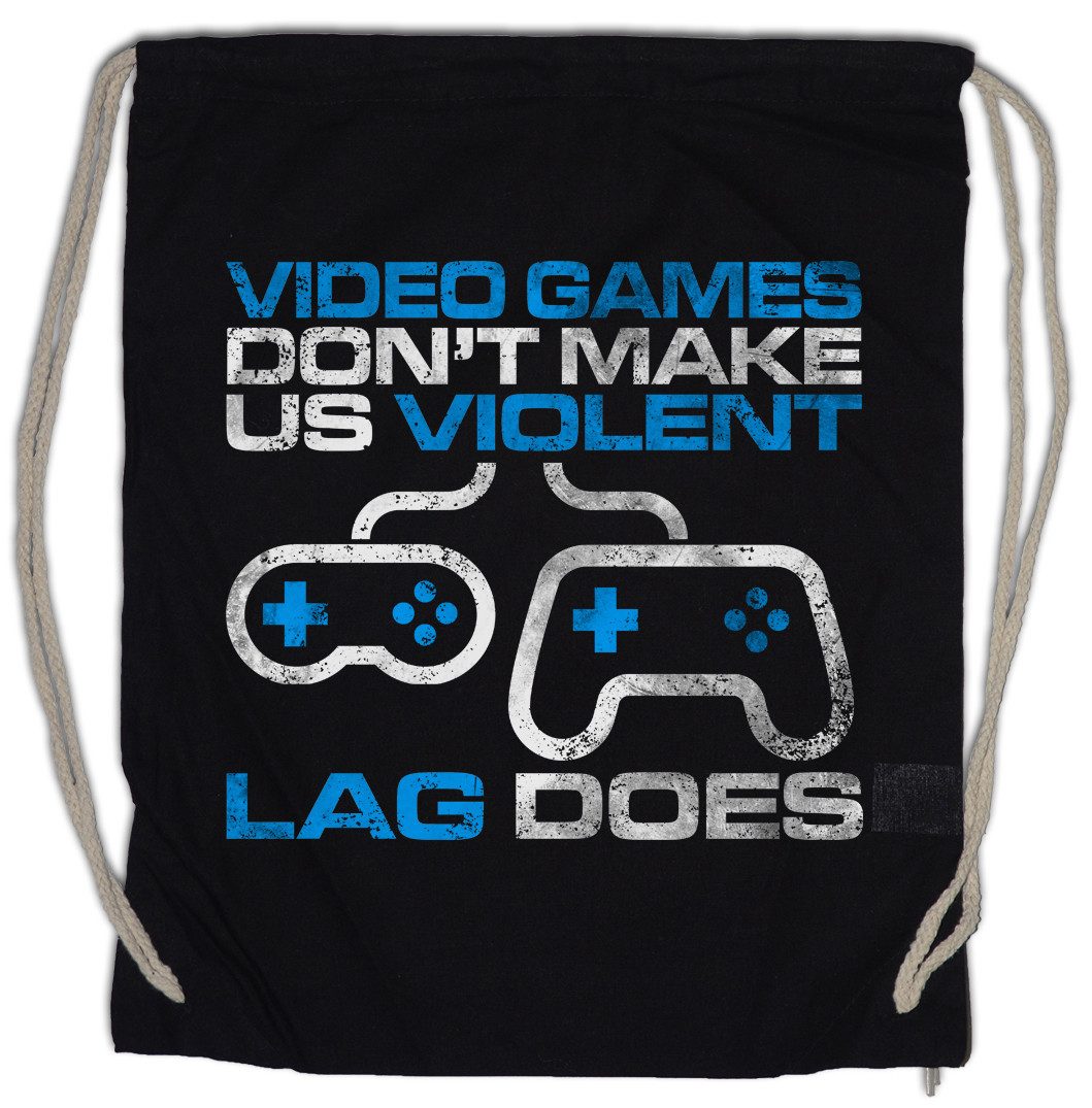 Turnbeutel Video Games Don't Make Us Violent Turnbeutel Lvl. Lvl Gamer Games