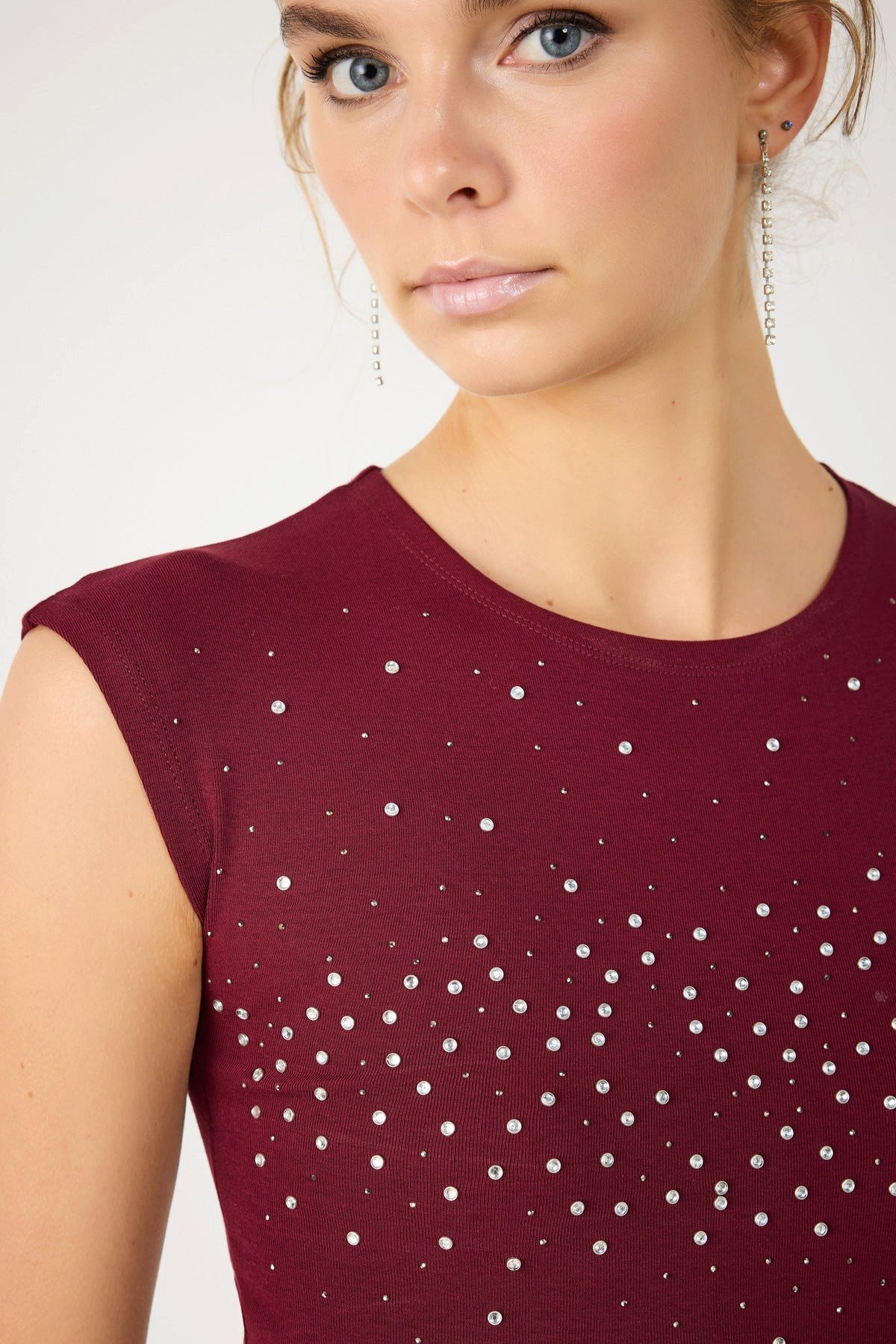 Blusentop Kurzärmelige Crop-Bluse
