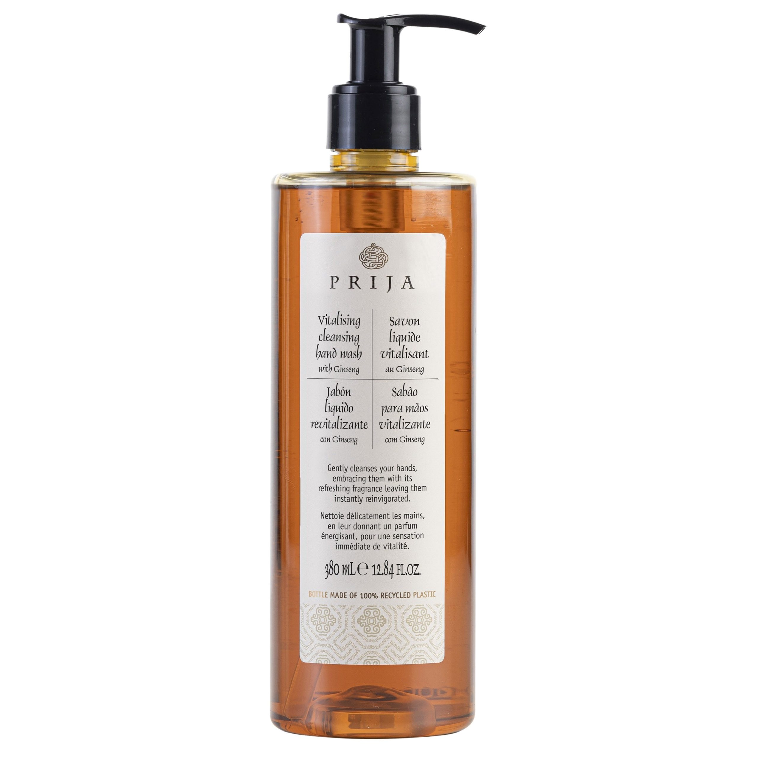 PRIJA Flüssigseife PRIJA Flüssigseife mit Ginseng-Extrakt, VEGAN, 380 ml, 1-tlg.