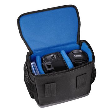 Hama Kameratasche Kamera-Tasche Universal für DSLR Zubehör, Inneneinteilung, Schultergurt, Tragegriff, Gürtel-Schlaufen, Seitentaschen, Platz für Objektiv, fester Boden