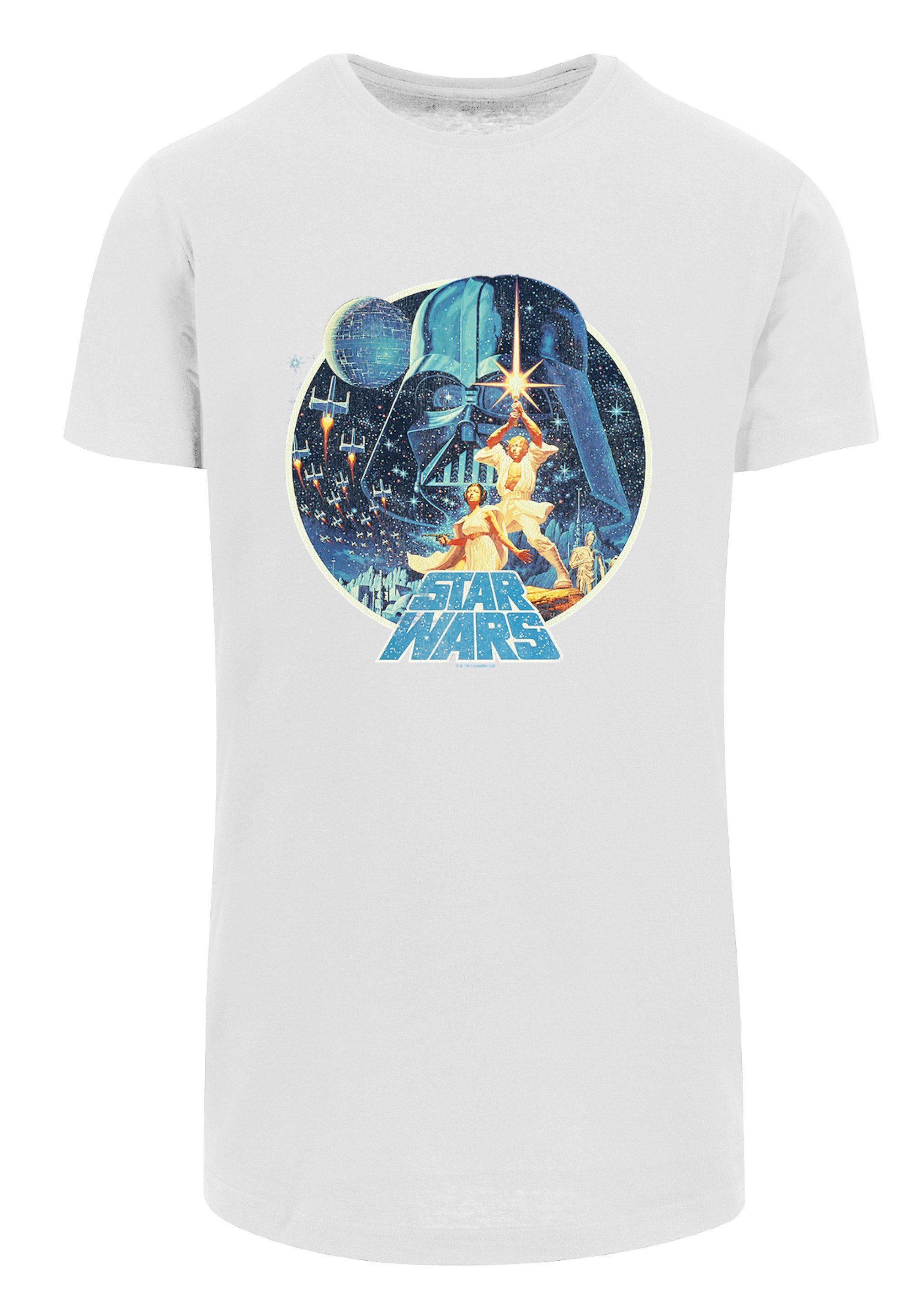 F4NT4STIC Kurzarmshirt Herren Star Wars Vintage Victory with Shaped Long Tee (1-tlg) white