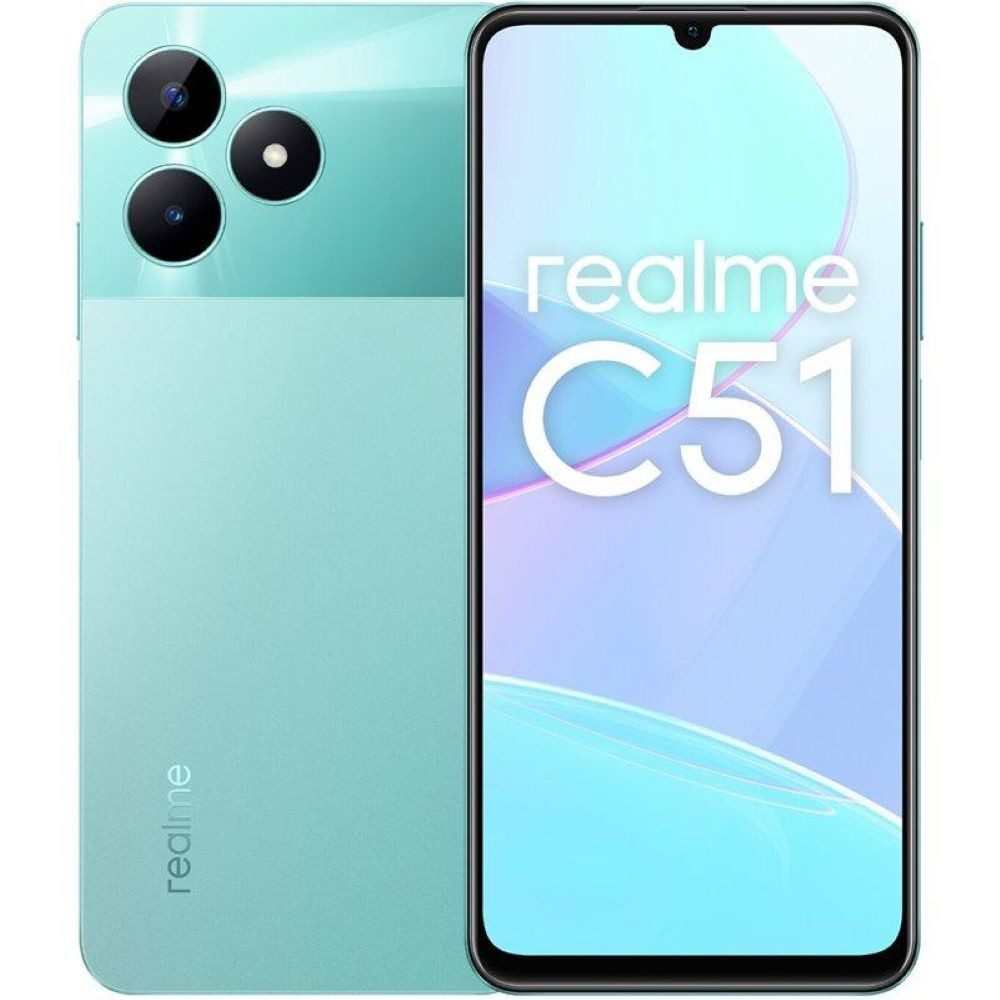 Realme C51 256 GB / 6 GB - Smartphone - mint green Smartphone (6,74 Zoll, 256 GB Speicherplatz)