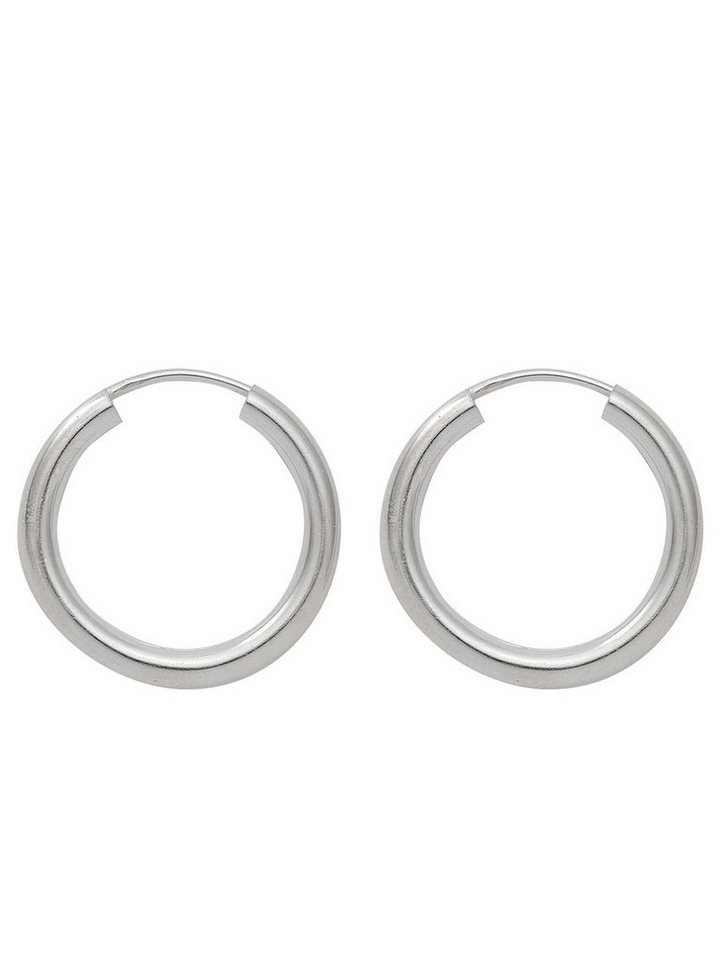 Adelia´s Paar Ohrhänger 925 Silber Ohrringe Creolen Ø 15 mm, Silberschmuck  für Damen