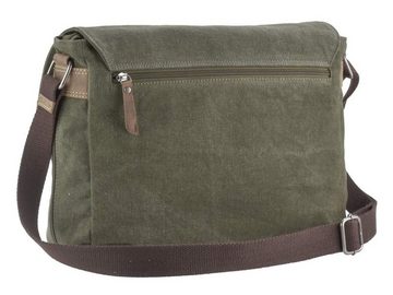 Greenburry Umhängetasche Vintage Hemp, MessengerBag, Schultertasche, Hanf und Leder