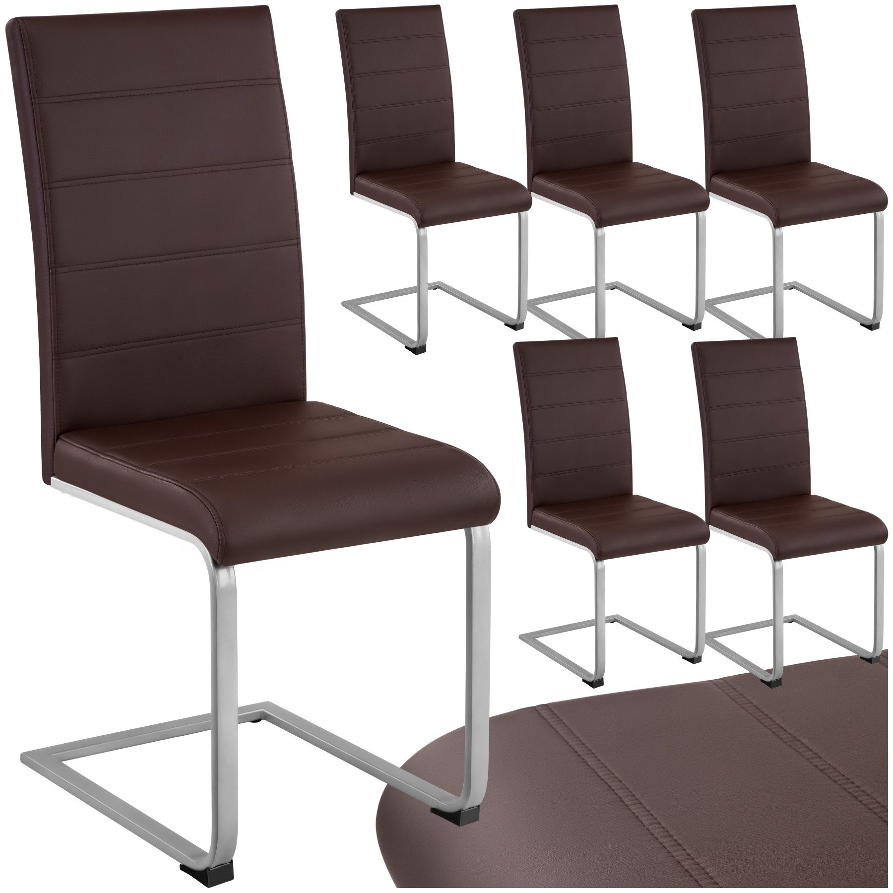 tectake Esszimmerstuhl Set Schwingstuhl (Set, 6 günstig online kaufen