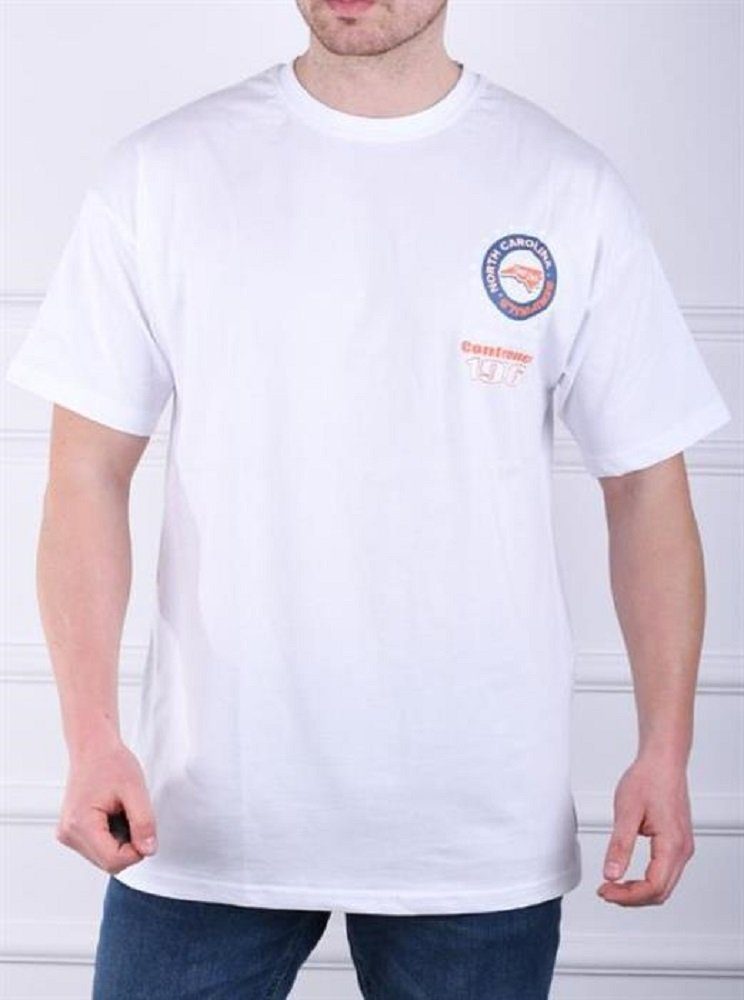 Megaman Jeans T-Shirt Oversize Herren T-Shirt Basic Long Tee Designer Sommer TS-5002 Weiß