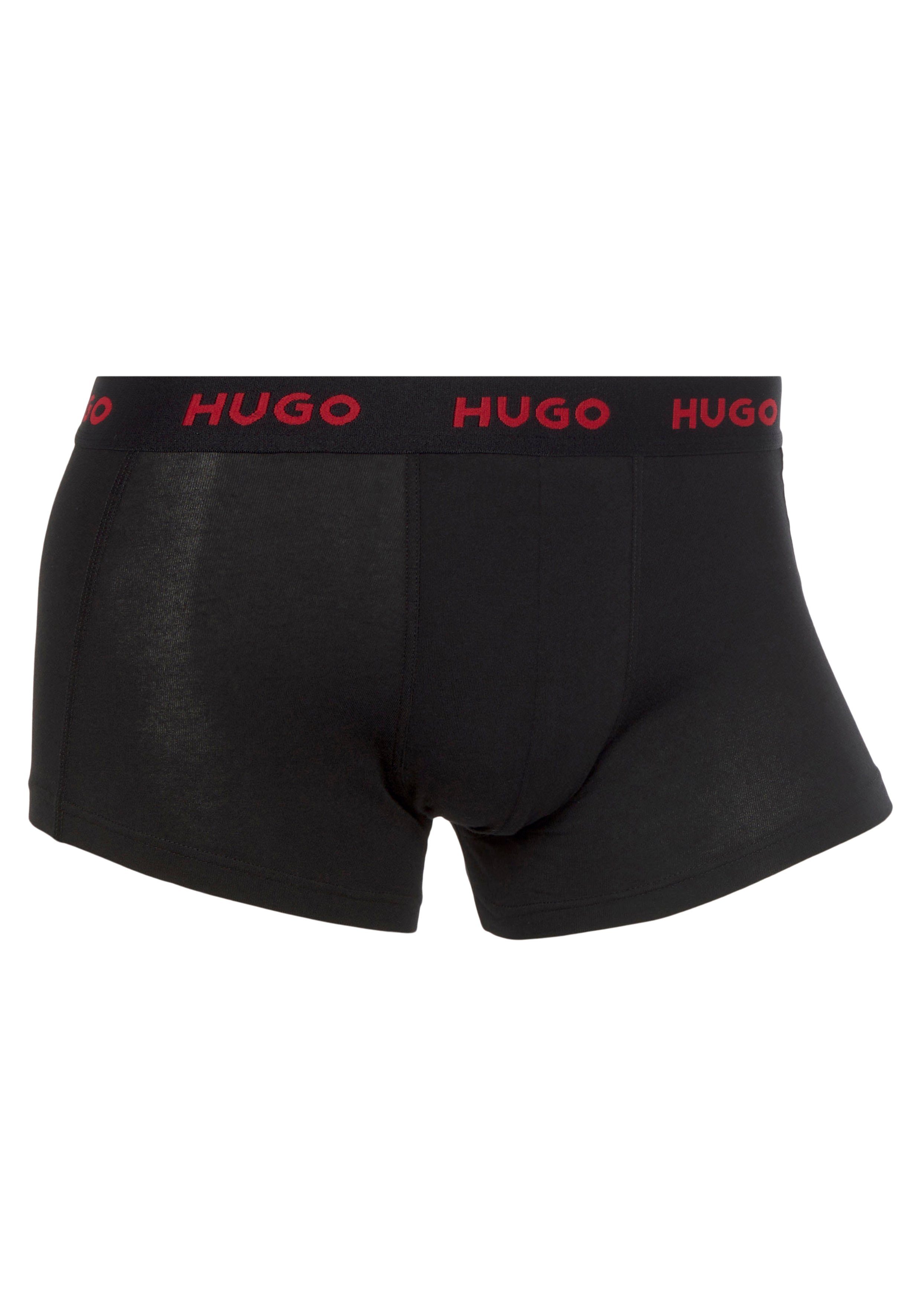 HUGO PACK TRUNK TRIPLET Logobund mit Pack) Trunk elastischem 3-St., (Packung, Dark-Green 3er